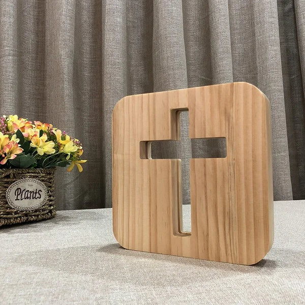 Glowing Wooden Jesus Cross