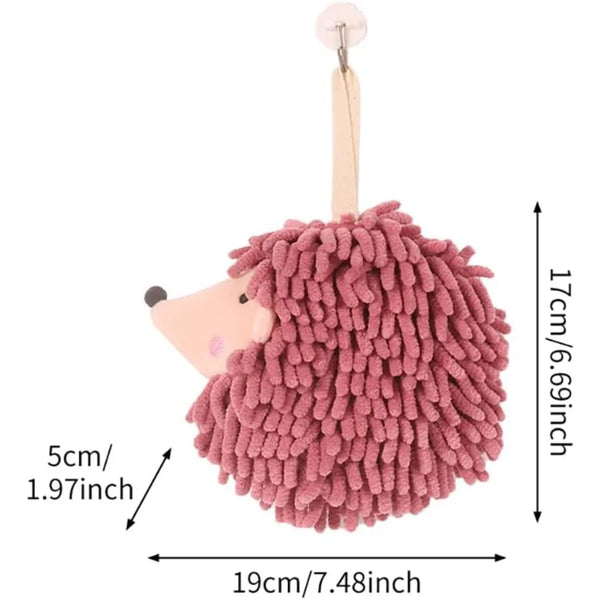 Fuzzy Hedgehog Hand Towels